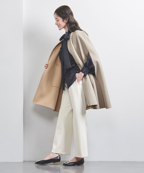 UNITED ARROWS（ユナイテッドアローズ）の「カシミヤ リバー ケープ（ポンチョ・レディース・ベージュ・38/36）」の3枚目の写真