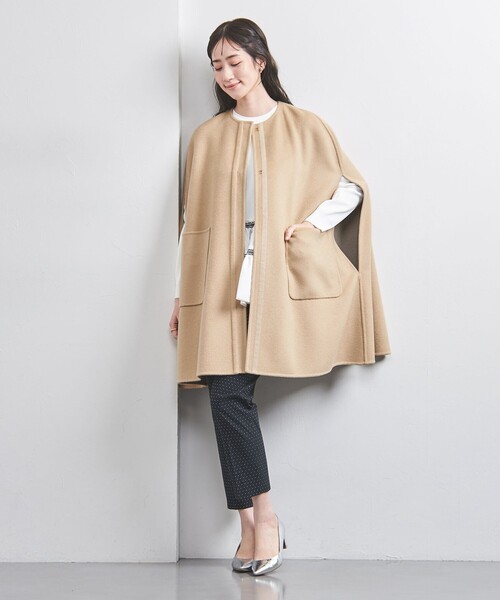 UNITED ARROWS（ユナイテッドアローズ）の「カシミヤ リバー ケープ（ポンチョ・レディース・ベージュ・38/36）」の6枚目の写真
