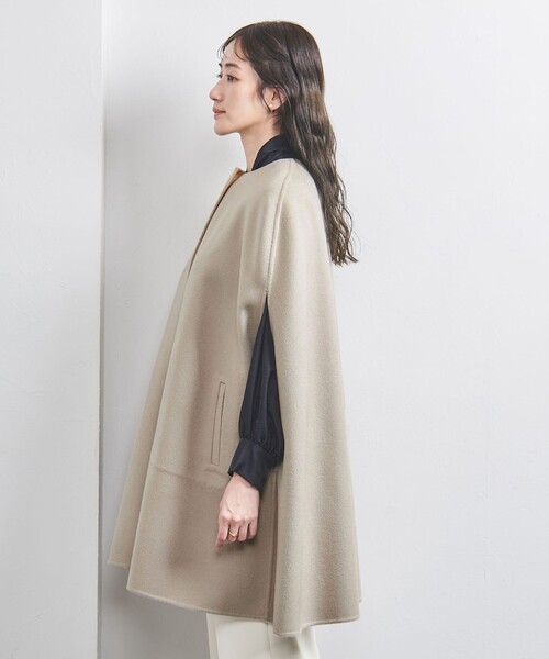 UNITED ARROWS（ユナイテッドアローズ）の「カシミヤ リバー ケープ（ポンチョ・レディース・ベージュ・38/36）」の9枚目の写真