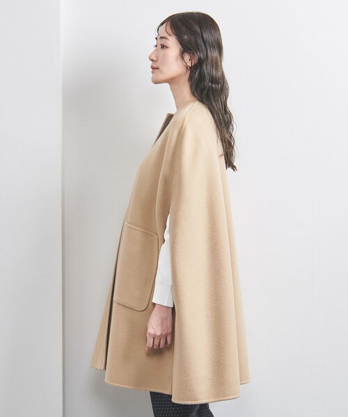 UNITED ARROWS（ユナイテッドアローズ）の「カシミヤ リバー ケープ（ポンチョ・レディース・ベージュ・38/36）」の12枚目の写真