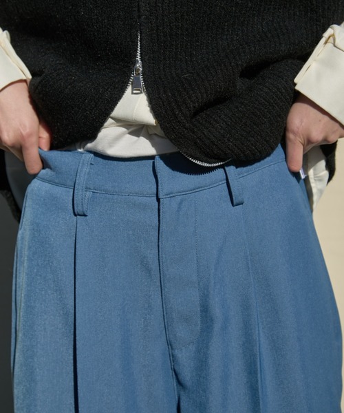 MERLOT(メルロー)の「ローサイドポケットカーゴスラックス(スラックス・レディース・ベージュ/ブルー・FREE)」の5枚目の写真