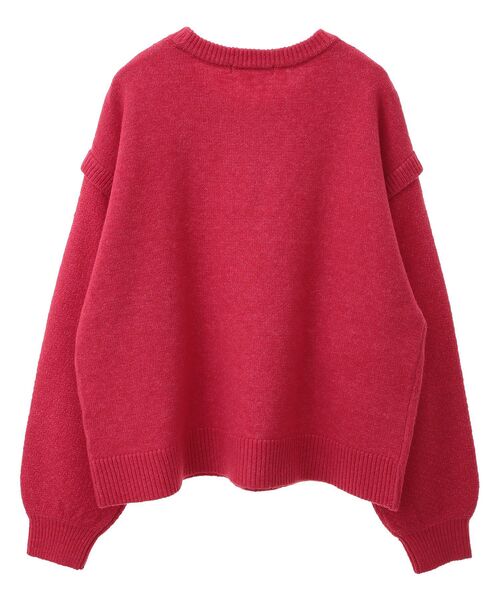 Chesty - チェスティ 19AW 2WAYファーニット セーター 長袖 プルオーバー ピンク Chesty - チェスティ 19AW 2WAYファーニット セーター 長袖 プル