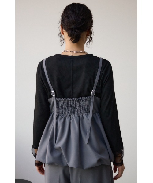 AZUL by moussy（アズールバイマウジー）の「フロントジップバルーンキャミ（キャミソール・レディース・グレー/ブラック系その他/ブラック・FREE）」の10枚目の写真