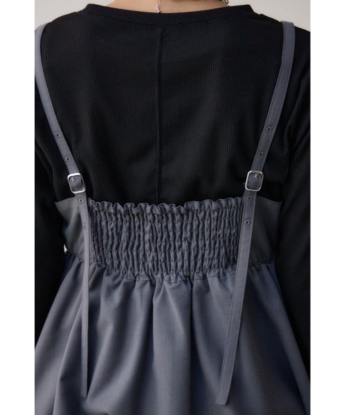 AZUL by moussy（アズールバイマウジー）の「フロントジップバルーンキャミ（キャミソール・レディース・グレー/ブラック系その他/ブラック・FREE）」の12枚目の写真