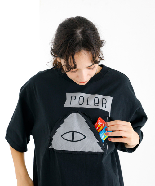 POLeR(ポーラー)の「【POLeR/ポーラー】SUMMIT POKCKET TEE/フロントポケットTシャツ(Tシャツ/カットソー・メンズ・ブラック/ホワイト・M/L/XL)」の6枚目の写真