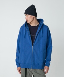 Recycled Cotton Zip Up Parka スウェットジップパーカー