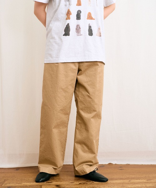 fig Ｌondon（フィグロンドン）の「CHINO pants（チノパンツ・レディース・ベージュ/アイボリー・FREE）」の8枚目の写真