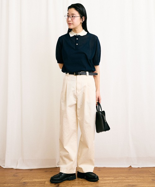 fig Ｌondon（フィグロンドン）の「CHINO pants（チノパンツ・レディース・ベージュ/アイボリー・FREE）」の14枚目の写真