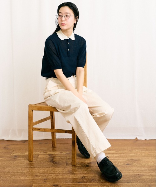 fig Ｌondon（フィグロンドン）の「CHINO pants（チノパンツ・レディース・ベージュ/アイボリー・FREE）」の12枚目の写真