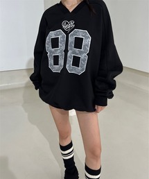 レースナンバリングオーバーサイズスウェット