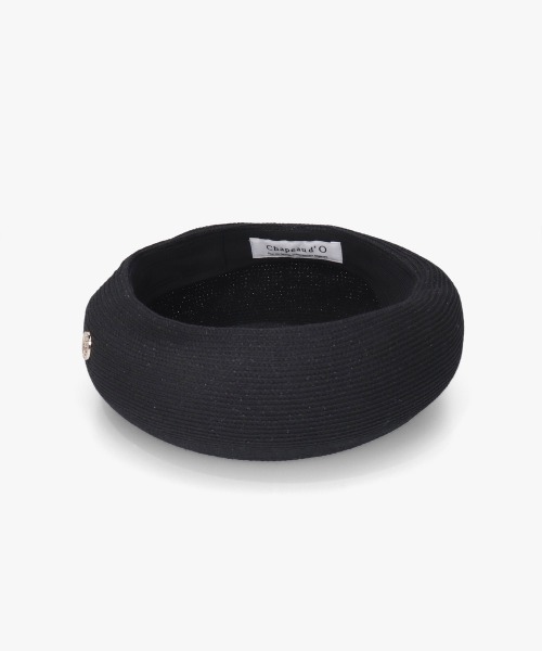 Chapeau d' O(シャポードオー)の「Chapeau d' O Lame Silk Braid Beret / シャポードオー(ハンチング/ベレー帽・レディース・ブラック/ライトベージュ/ピンク/ベージュ・M/57.5cm)」の13枚目の写真