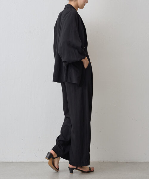 LIVETART（リヴェタート）の「《LIVETART》袖リブジャケット（テーラードジャケット・レディース・ブラック/ピンクベージュ・FREE）」の7枚目の写真