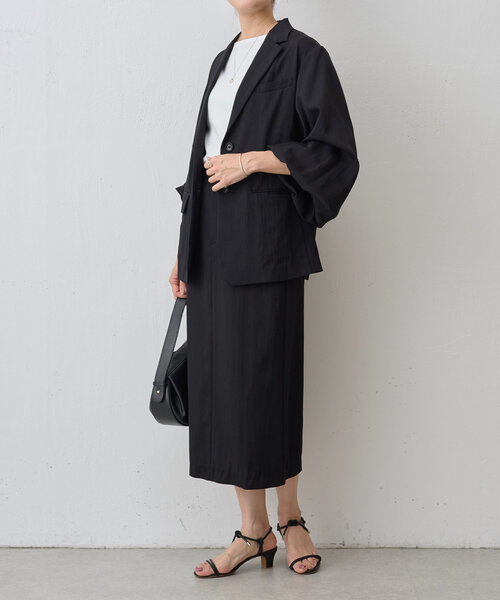 LIVETART（リヴェタート）の「《LIVETART》袖リブジャケット（テーラードジャケット・レディース・ブラック/ピンクベージュ・FREE）」の18枚目の写真