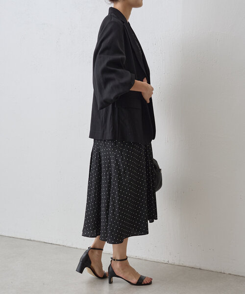 LIVETART（リヴェタート）の「《LIVETART》袖リブジャケット（テーラードジャケット・レディース・ブラック/ピンクベージュ・FREE）」の21枚目の写真