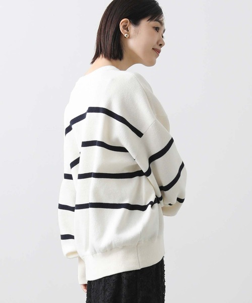 今期新品⭐︎ Gready Brilliant 綿ボーダークルーネックニット セール】綿ボーダークルーネックニット（ニット/セーター