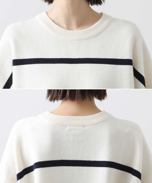 今期新品⭐︎ Gready Brilliant 綿ボーダークルーネックニット Gready Brilliant綿ボーダークルーネックニット | SEKIMIKI Online