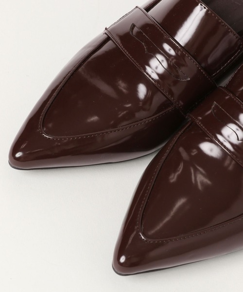 A part by（アパートバイ）の「ポインテッドトゥローファーパンプス（パンプス・レディース・ブラック/ブラウン・LARGE/MEDIUM）」の9枚目の写真