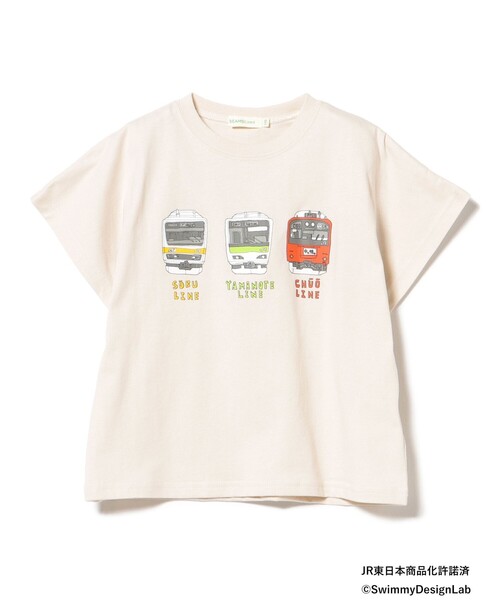 BEAMS mini(ビームスミニ)の「JR フロント トレイン Tシャツ 2025SS (90~150cm)(Tシャツ/カットソー・キッズ・オレンジ/ロイヤルブルー/チャコールグレー/ホワイト系その他5・90/100/110/120/140/150/130)」の2枚目の写真