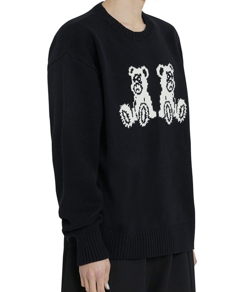 OY(オーワイ)の「『OY/オーワイ』 SEATED ODOLLY KNIT/シーティドオードリーニット(ニット/セーター・レディース・ブラック/アイボリー・L/M)」の8枚目の写真