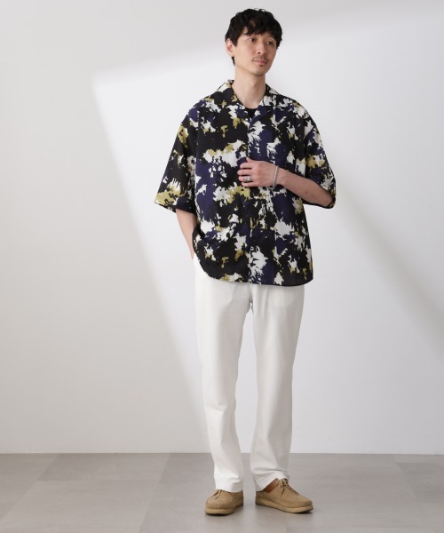 NANO universe(ナノユニバース)の「ブークレダンボールイージーパンツ(その他パンツ・メンズ・ホワイト/グレー・S/M/L)」の4枚目の写真