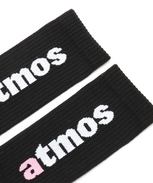 atmos pink（アトモスピンク）の「atmos pink Jacquard Logo Socks / アトモス ピンク ジャガード ロゴ ソックス（ソックス/靴下・レディース・ブラック/ホワイト・23-25）」の6枚目の写真
