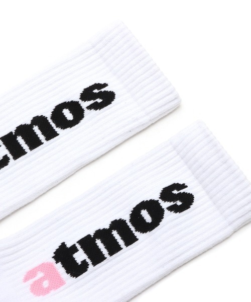 atmos pink（アトモスピンク）の「atmos pink Jacquard Logo Socks / アトモス ピンク ジャガード ロゴ ソックス（ソックス/靴下・レディース・ブラック/ホワイト・23-25）」の3枚目の写真