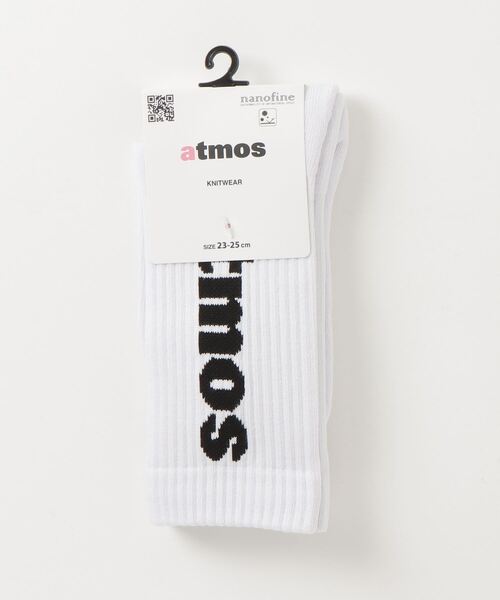atmos pink（アトモスピンク）の「atmos pink Jacquard Logo Socks / アトモス ピンク ジャガード ロゴ ソックス（ソックス/靴下・レディース・ブラック/ホワイト・23-25）」の9枚目の写真