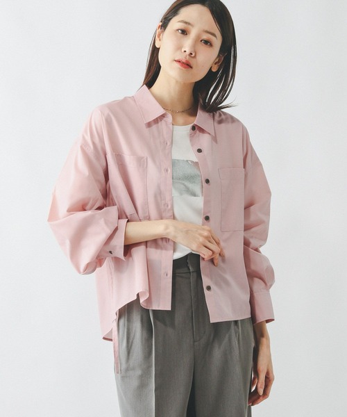 トップス Rrrr GLOBAL WORK ブラウス シャツ イージーケアドロストシャツ