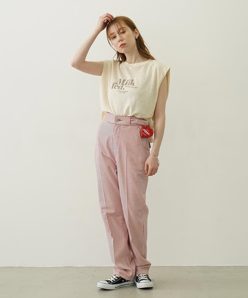 MILKFED.（ミルクフェド）の「LOGO SLAB TANK TOP（タンクトップ・レディース・ブラック/アッシュ/オフホワイト・ONE SIZE）」の6枚目の写真