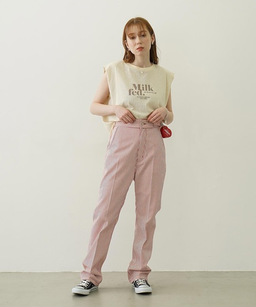 MILKFED.（ミルクフェド）の「LOGO SLAB TANK TOP（タンクトップ・レディース・ブラック/アッシュ/オフホワイト・ONE SIZE）」の7枚目の写真