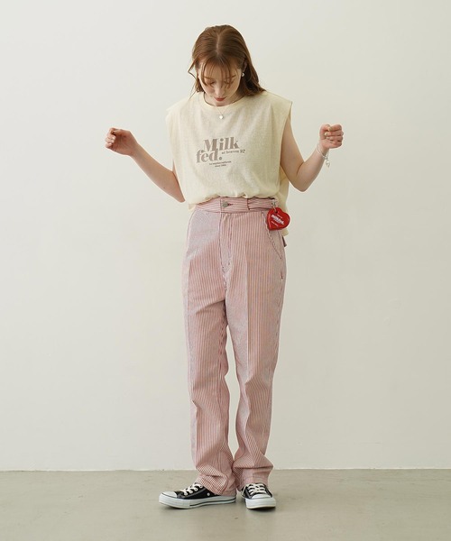 MILKFED.（ミルクフェド）の「LOGO SLAB TANK TOP（タンクトップ・レディース・ブラック/アッシュ/オフホワイト・ONE SIZE）」の10枚目の写真