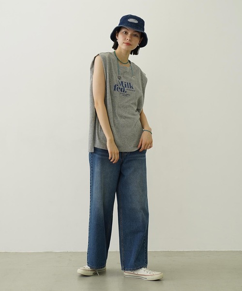 MILKFED.（ミルクフェド）の「LOGO SLAB TANK TOP（タンクトップ・レディース・ブラック/アッシュ/オフホワイト・ONE SIZE）」の19枚目の写真