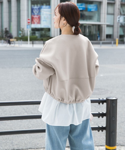 URBAN RESEARCH DOORS（アーバンリサーチドアーズ）の「ダンボールZIPカーディガン（カーディガン/ボレロ・レディース・チャコールグレー/グレー系その他・MEDIUM）」の5枚目の写真