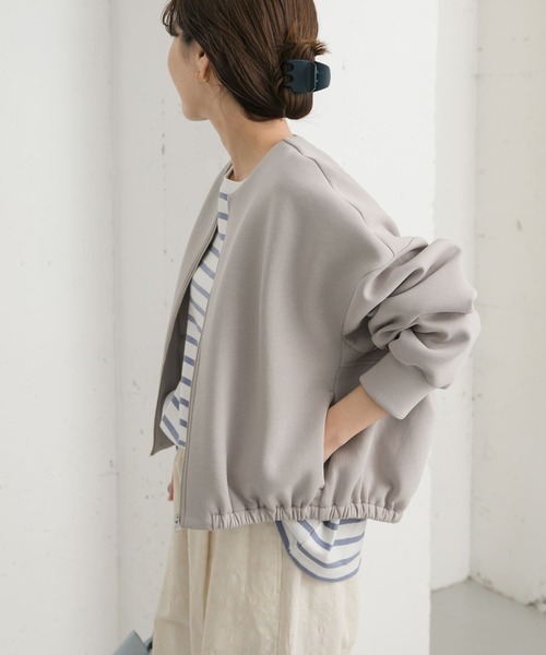 URBAN RESEARCH DOORS（アーバンリサーチドアーズ）の「ダンボールZIPカーディガン（カーディガン/ボレロ・レディース・チャコールグレー/グレー系その他・MEDIUM）」の9枚目の写真