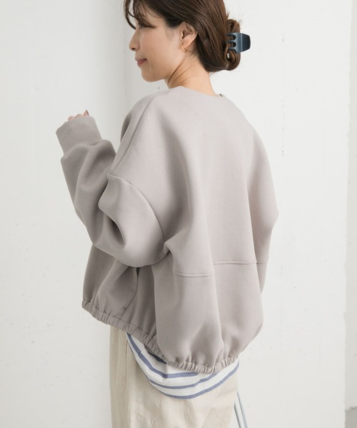 URBAN RESEARCH DOORS（アーバンリサーチドアーズ）の「ダンボールZIPカーディガン（カーディガン/ボレロ・レディース・チャコールグレー/グレー系その他・MEDIUM）」の10枚目の写真