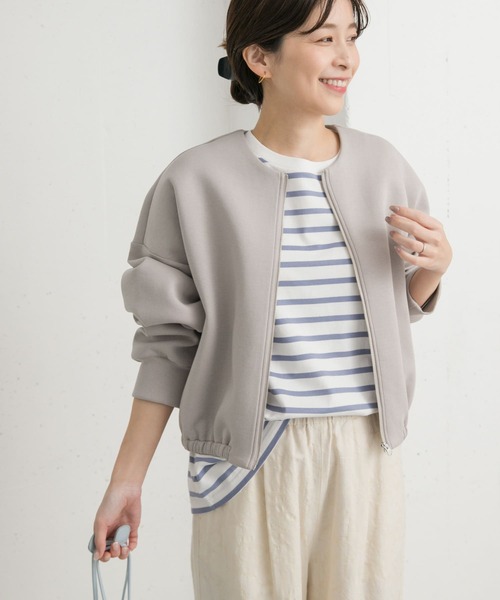 URBAN RESEARCH DOORS（アーバンリサーチドアーズ）の「ダンボールZIPカーディガン（カーディガン/ボレロ・レディース・チャコールグレー/グレー系その他・MEDIUM）」の11枚目の写真