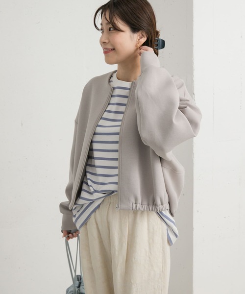 URBAN RESEARCH DOORS（アーバンリサーチドアーズ）の「ダンボールZIPカーディガン（カーディガン/ボレロ・レディース・チャコールグレー/グレー系その他・MEDIUM）」の14枚目の写真