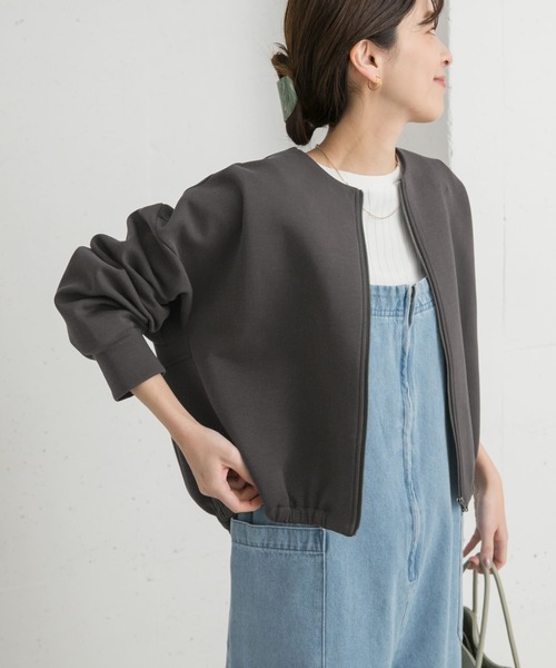 URBAN RESEARCH DOORS（アーバンリサーチドアーズ）の「ダンボールZIPカーディガン（カーディガン/ボレロ・レディース・チャコールグレー/グレー系その他・MEDIUM）」の22枚目の写真