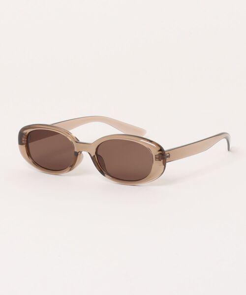 Revo.(レボ)の「OVAL FLAME SUNGLASSES / オーバル型 サングラス クリアフレーム UVカット(サングラス・レディース・グレー/オフホワイト/ブラック/ブラウン系その他/ブラウン・FREE)」の4枚目の写真