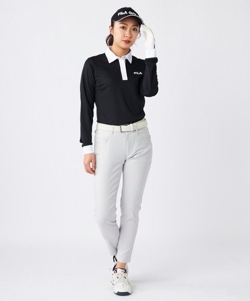 FILA GOLF(フィラゴルフ )の「【FILA GOLF/フィラゴルフ】レディース9分丈パンツ ゴルフ 吸汗速乾 撥水加工 ストレッチ ジャガード(その他パンツ・レディース・ホワイト/ブラック/カーキ/ネイビー/ライトグレー・LARGE/X-LARGE/MEDIUM/SMALL)」の17枚目の写真
