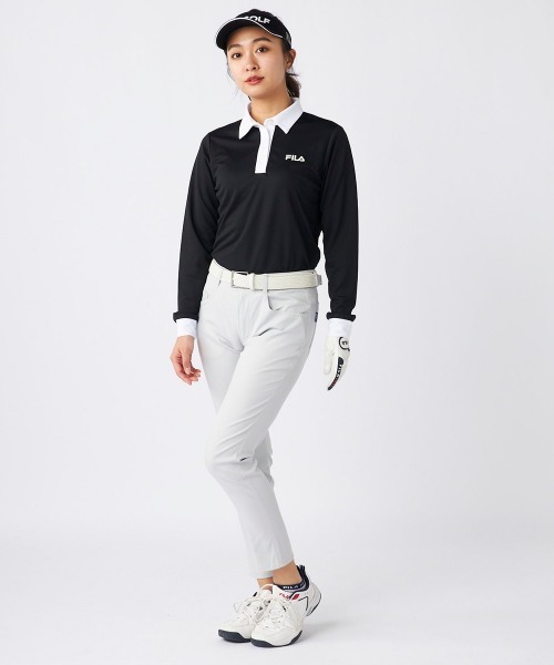 FILA GOLF(フィラゴルフ )の「【FILA GOLF/フィラゴルフ】レディース9分丈パンツ ゴルフ 吸汗速乾 撥水加工 ストレッチ ジャガード(その他パンツ・レディース・ホワイト/ブラック/カーキ/ネイビー/ライトグレー・LARGE/X-LARGE/MEDIUM/SMALL)」の16枚目の写真