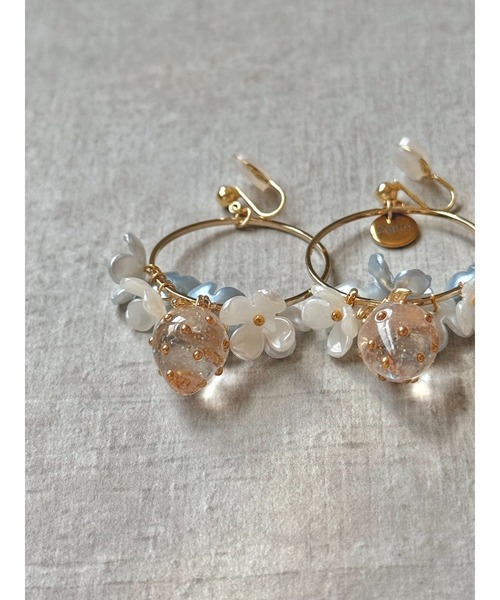 tone(トーン)の「【Agaro】No.448e ピアス見え 苺 イチゴ イヤリング(MA)(イヤリング・レディース・ベージュ/ピンク/アイボリー/ブラック/ブルー・FREE)」の12枚目の写真