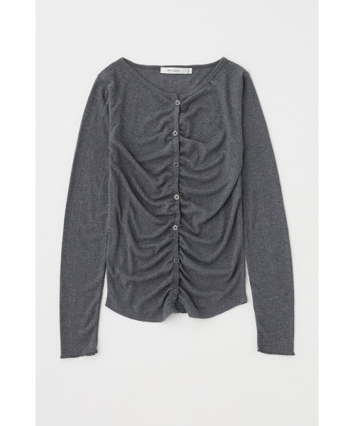 MOUSSY(マウジー)の「POINTELLE GATHER カーディガン(カーディガン/ボレロ・レディース・ライトイエロー/ブラック/グレー・FREE)」の20枚目の写真