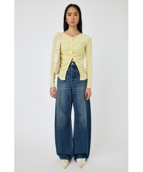 MOUSSY(マウジー)の「POINTELLE GATHER カーディガン(カーディガン/ボレロ・レディース・ライトイエロー/ブラック/グレー・FREE)」の17枚目の写真