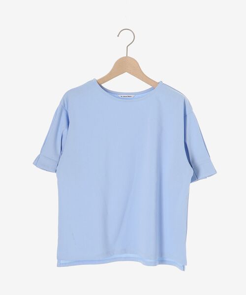 le.coeur blanc（ルクールブラン）の「コットンタックスリーブTシャツ（Tシャツ/カットソー・レディース・ブラック/オフホワイト/ダークグレー/サックスブルー/パープル・38）」の17枚目の写真