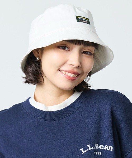 L.L.Bean(エルエルビーン)の「カタディン・ツイル・ダウン・ブリム・バケット・ハット(ハット・メンズ・ネイビー/イエロー/ベージュ/ピンク/ブラック/ライトブルー/オフホワイト・LARGE)」の2枚目の写真