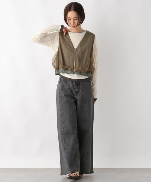 セール】ギャザーレイヤーライクプルオーバー 289459（Tシャツ