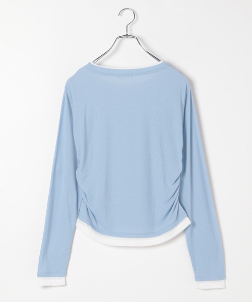 ししまま セール】ギャザーレイヤーライクプルオーバー 289459（Tシャツ