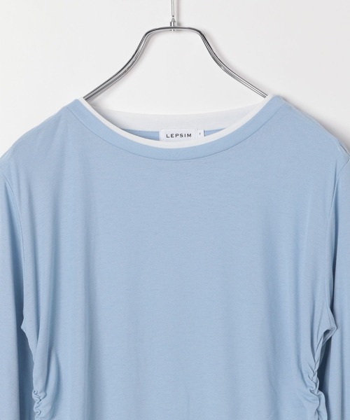 たき　様　　専用 セール】ギャザーレイヤーライクプルオーバー 289459（Tシャツ