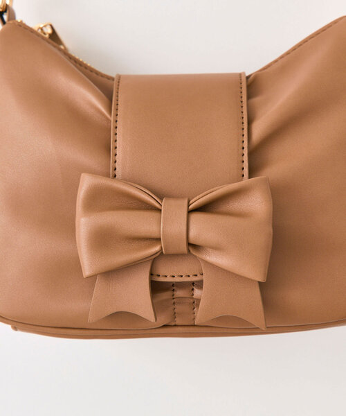 OLIVE des OLIVE（オリーブデオリーブ）の「ビックリボン付きホーボーバッグ（ショルダーバッグ・レディース・サックスブルー/アイボリー/キャメル・FREE）」の16枚目の写真